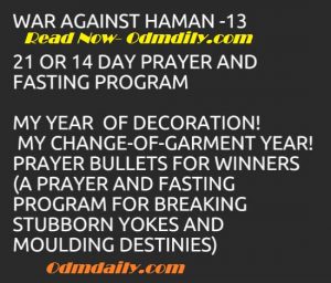 War Against Haman 13 Prayer 2018