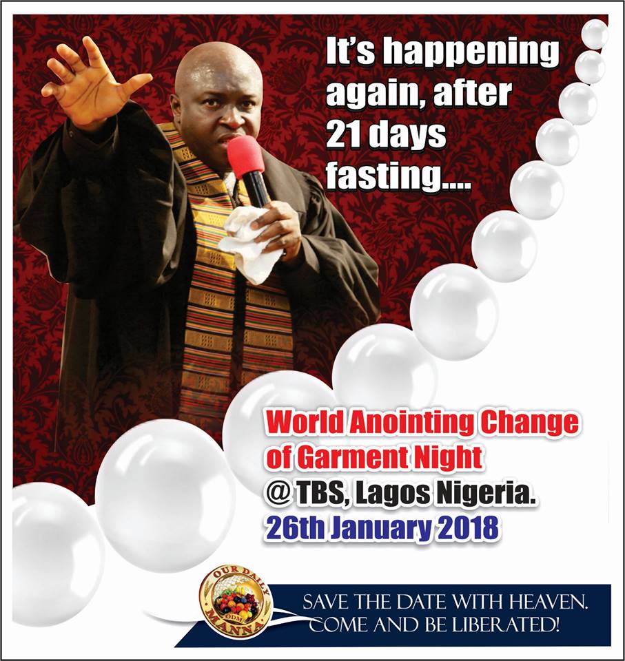 Our Daily Manna Change of Garment Night 2018