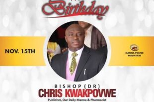 Happy Birthday Bishop Dr Chris