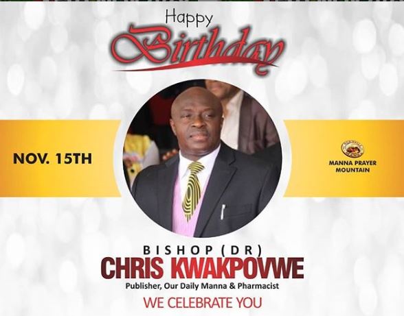 Happy Birthday Bishop Dr Chris