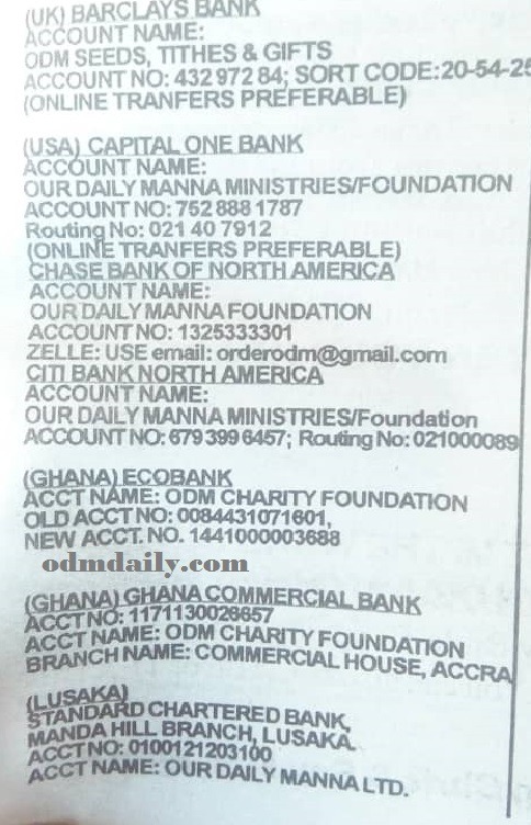 Donate Our Daily Manna