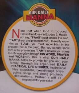 Our Daily Manna 18th April 2021 ODM Devotional By Dr Chris
