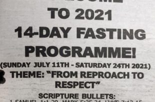WELCOME TO THE 2021 14-DAY FASTING - PROGRAMME!