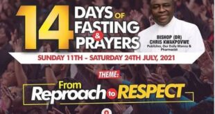 Manna Worldwide 14 days of Fasting and Prayers