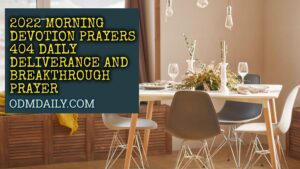 2022 MORNING DEVOTION PRAYERS