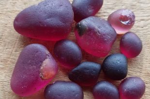 Purple sea glass (also called lavender or amethyst sea glass)